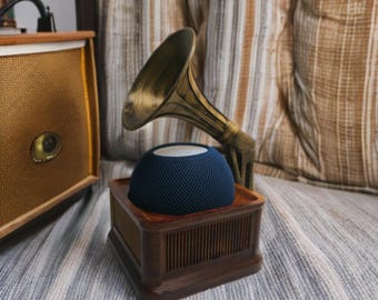 Retro Gramophone Style HomePod Mini Stand: 3D Printed Vintage Decor