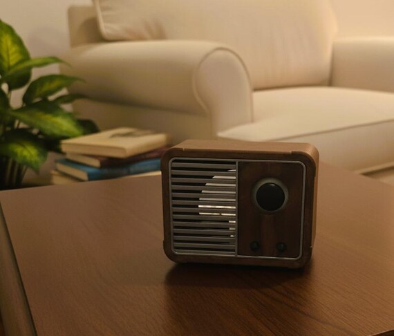 Google Nest Mini Retro Radio Stand: 3D Printed Wood Look - Etsy