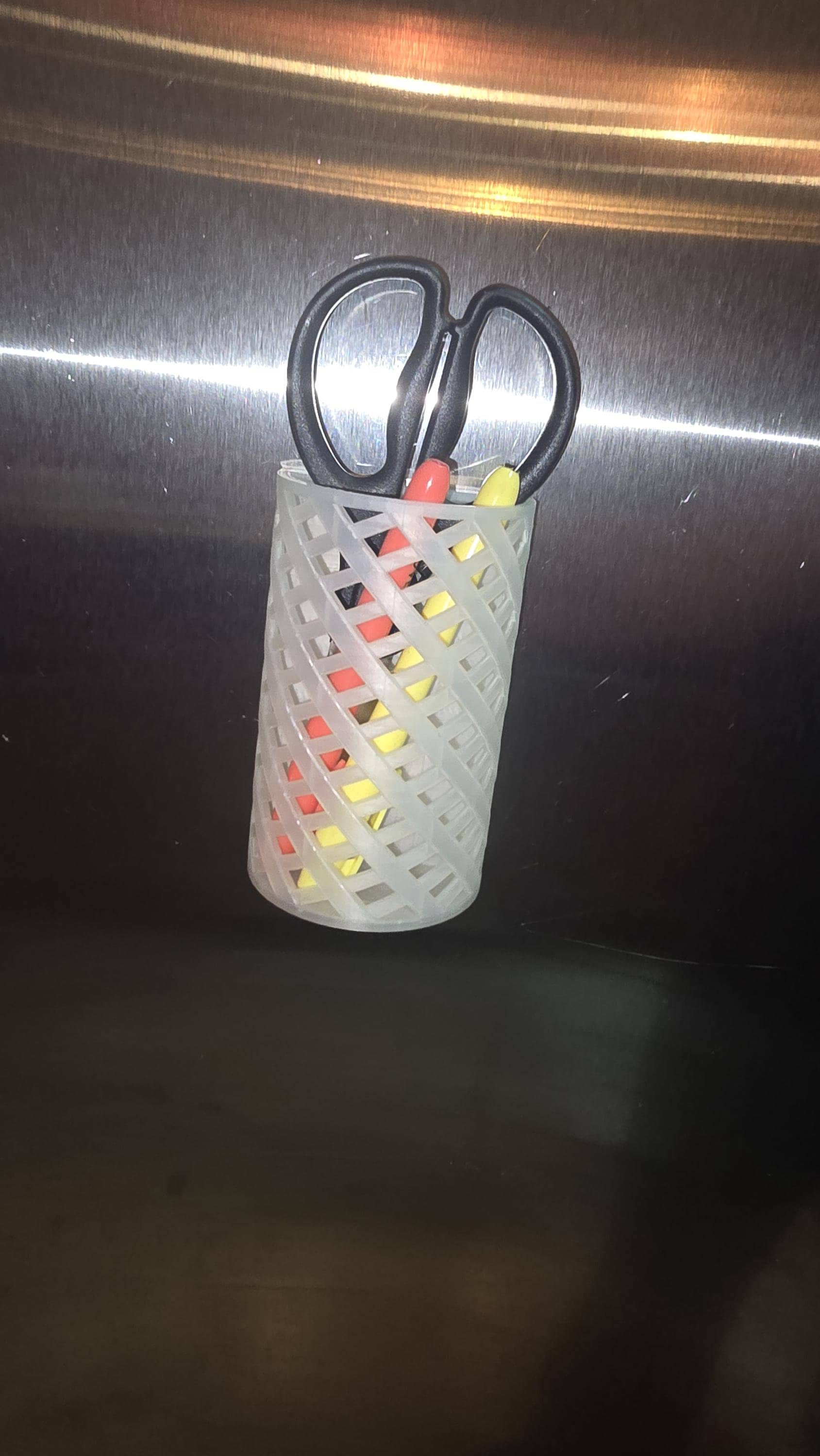 Magnetic Fridge Organizer Basket | 3d-printed Pen Holder for