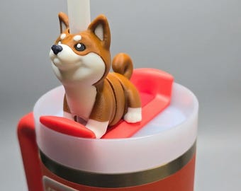 Shiba Inu Straw Topper –Dog Straw Mate