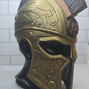 3D Printed Spartan Helmet Headphone Stand: Geeky Desk Decor image 4