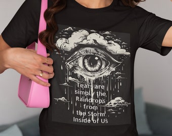 Weirdcore Eyeball Cloud T-Shirt | Edgy Grunge Aesthetic