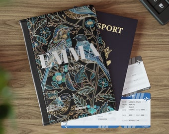Personalized name Passport Cover inspired by William Morris Art | Custom Passport Holder Passport cover, Custom Cover Travel Gift for Her.