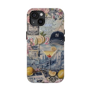 New york collage-telefoonhoesje, preppy and Cute Aesthetic, iPhone-hoesje