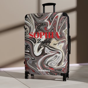 Gepersonaliseerde naam koffer voor reizigers cadeau bagage handbagage aangepaste naam cadeau voor haar vakantie gepersonaliseerd cadeau voor zoon reiscadeau