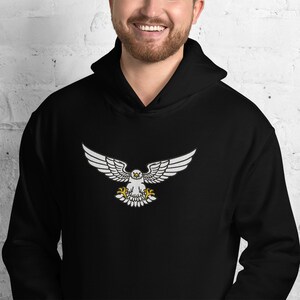 Eagle Unisex Hoodie, Handmade Embroidered Hoodie, Premium Hooded Sweater, Hoodie Embroidery