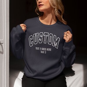 Personalized Retro Sweatshirt: Custom Name College Sweatshirt