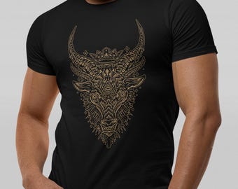 Grafisch T-shirt Baphomet: T-shirt Occult Satan Goat