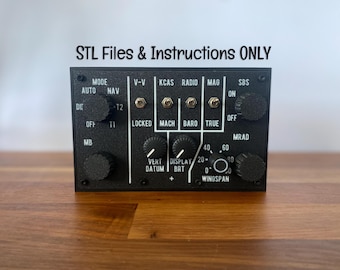 Caja de botones para panel de simulador de vuelo DIY / Archivos STL e instrucciones para Panavia Tornado