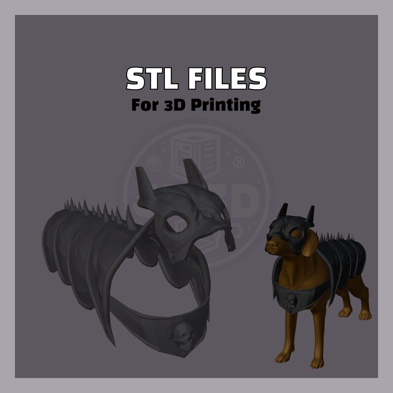 Spike Dog Armor Set STL Files 3D Printable Cosplay Gear for Dogs for ...