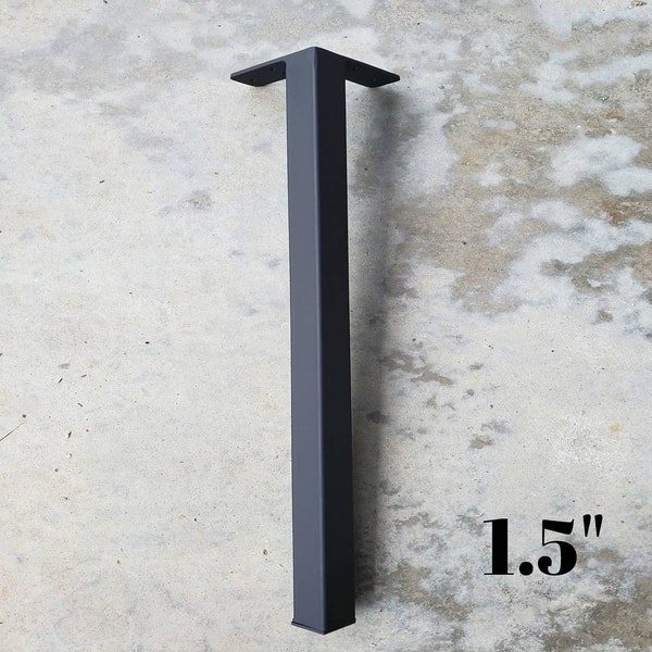 Metal Table Legs Furniture Legs Table Leg Straight Square Steel Single Leg 1.5" Metal Table Leg  Steel Leg Sold as Each