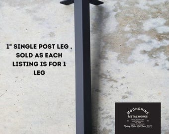 Square Steel Table Leg, Metal Furniture, Made in USA (Sold as Each)