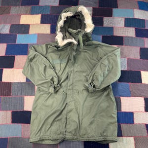 Vintage 80&#39;s U.S. Military M-65 Fishtail Parka Cold Weather Hood Green Jacket Size XL