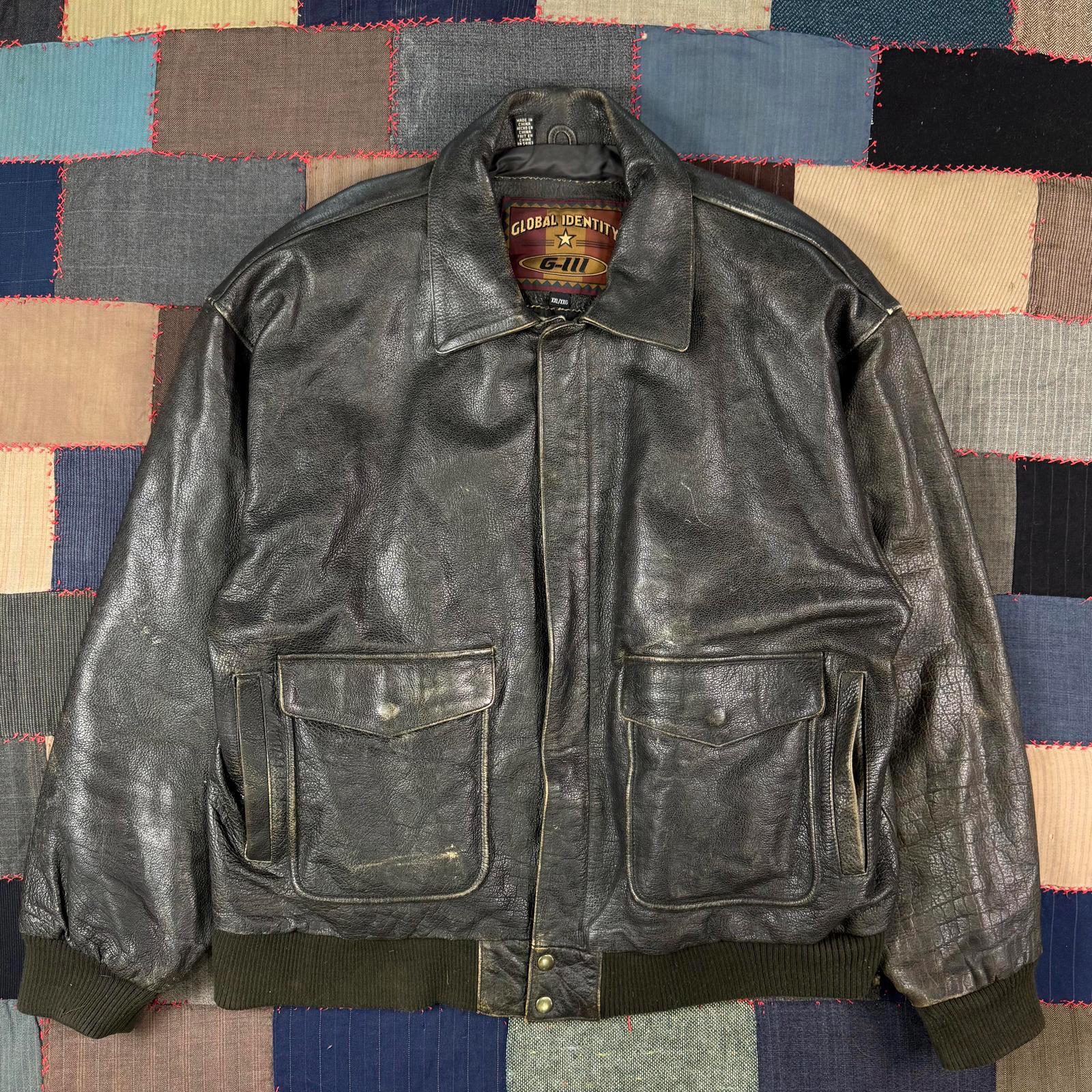 Global Identity Leather Bomber Jacket - Etsy
