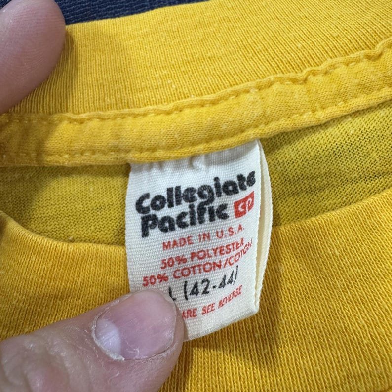 Vintage 70's South Dakota State University Mickey Mouse T-Shirt Yellow USA Large image 2