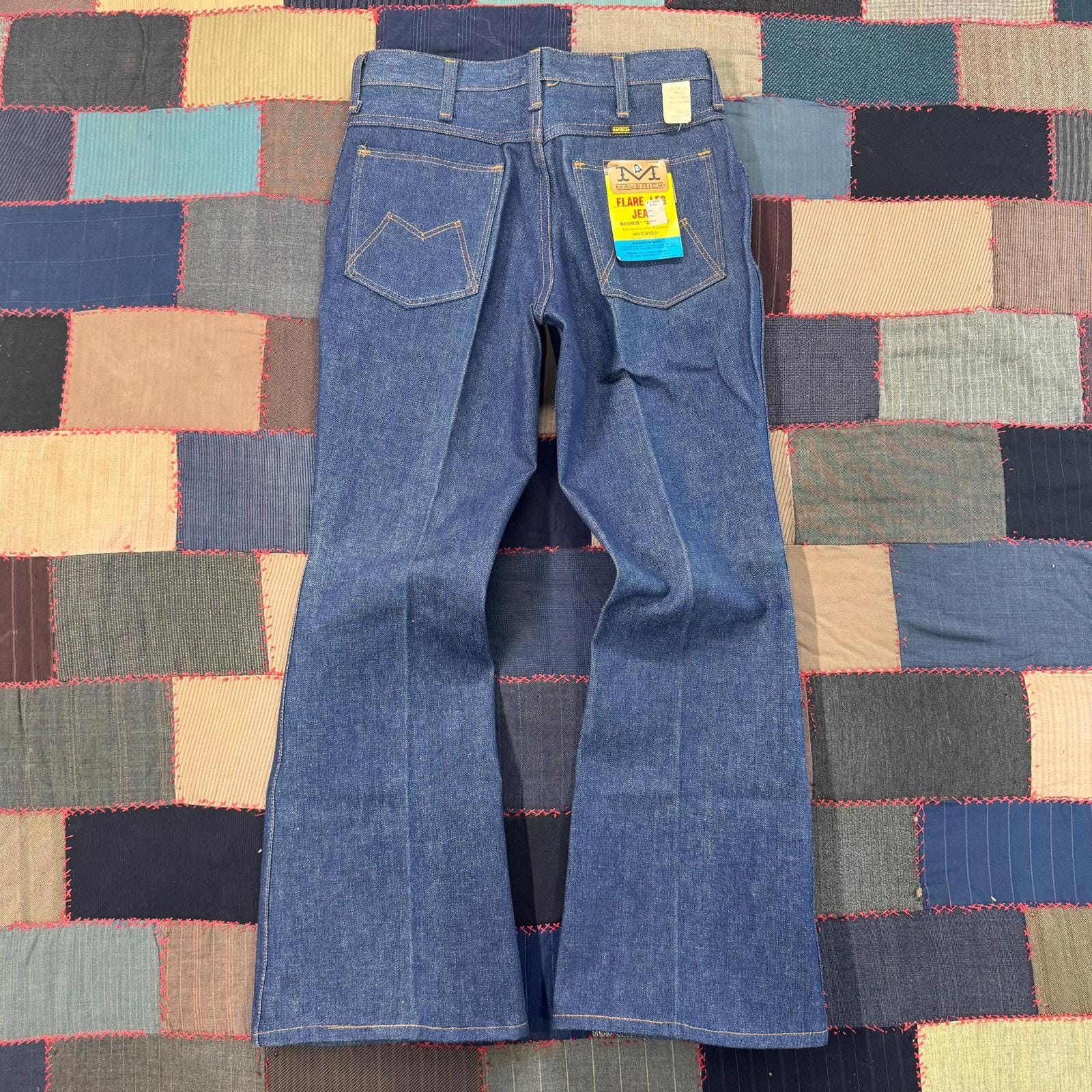 〜1970's MAVERICK Denim Pants Lady Maverick 1970's/80's Vintage Soft Blue Denim High Water Jeans