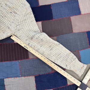 VTG 80s Pendleton Virgin Wool Sweater Cream Knit V-Neck Pullover USA Made Medium image 5