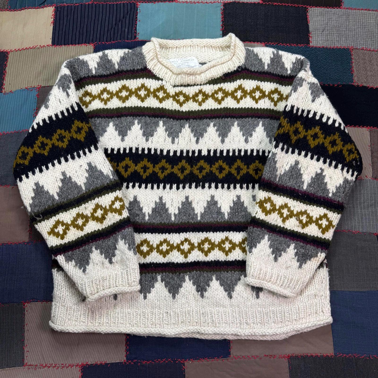 Vintage Ecuadorian Knit Sweater - Etsy Vintage Ecuadorian Knit Sweater - Etsy