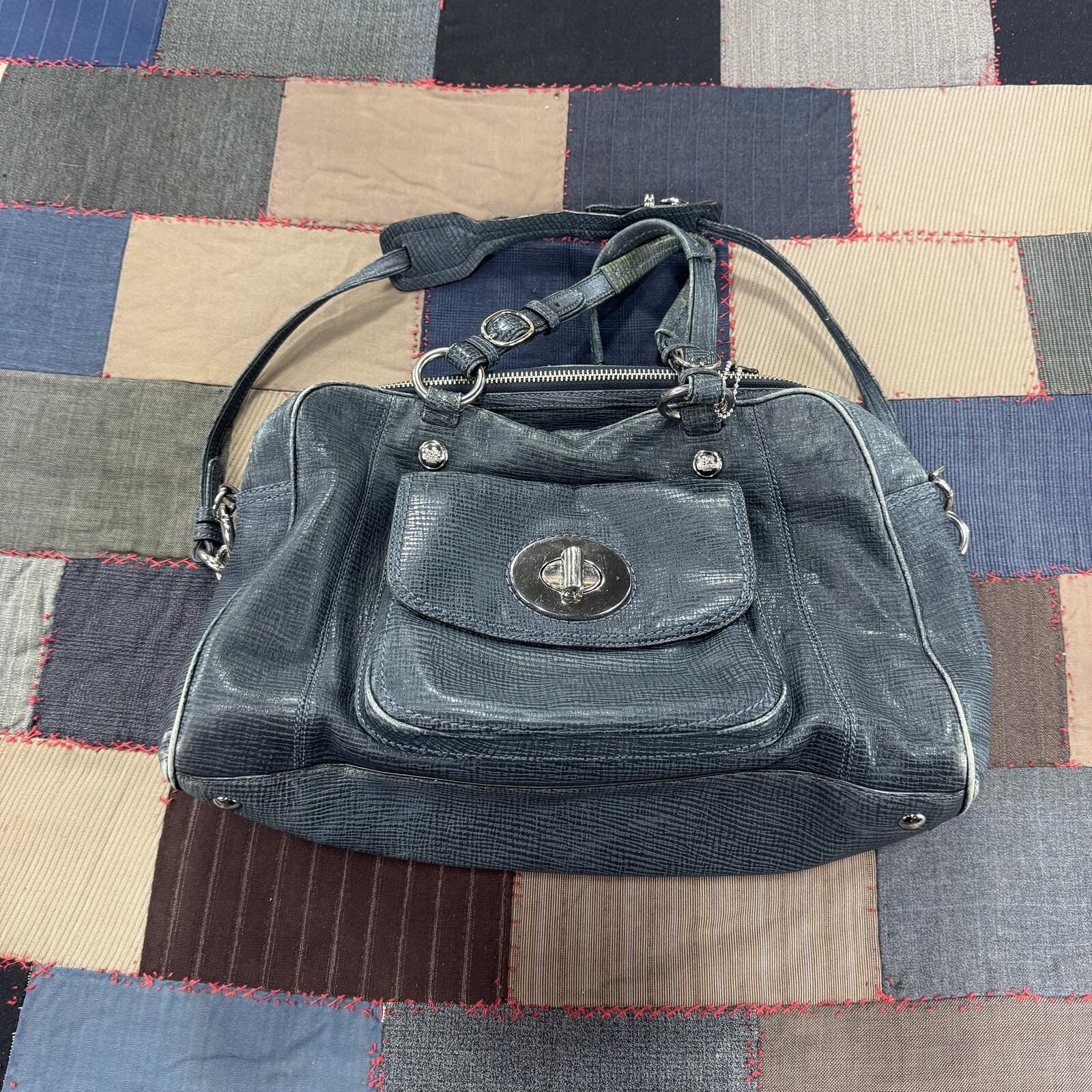Vintage Grey Coach Bag - Etsy