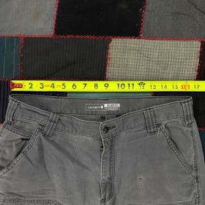 Vintage 2000s Carhartt Relaxed Double Knees Work Pants Faded Utility Canvas image 3