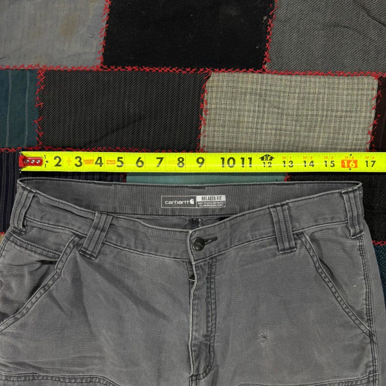 Vintage 2000s Carhartt Relaxed Double Knees Work Pants Faded Utility Canvas image 3
