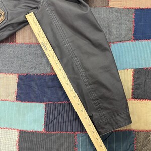 Vintage Tommy Bahama Biker Jacket Men's Black Cotton Leather Winter - Medium image 5
