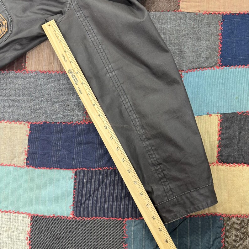 Vintage Tommy Bahama Biker Jacket Men's Black Cotton Leather Winter - Medium image 5