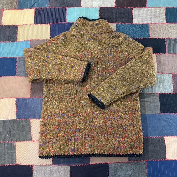 Vintage 80s Chunky Speckled Wool Knit Cardigan – … - image 5