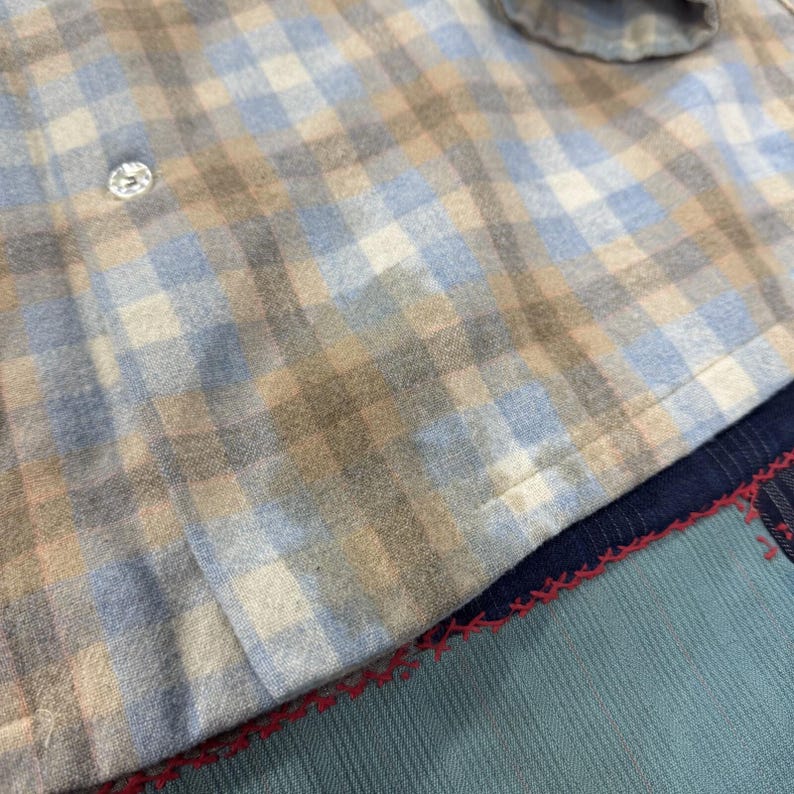 Vintage 70s Pendleton Wool Plaid Board Shirt Loop Collar Classic USA Made - L Bild 2