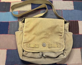 Vintage Sun Faded 1990s Counter Terrorist Unit Canvas Messenger Shoulder Bag