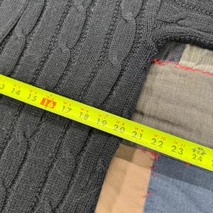 Vintage 80's Pendleton Black Wool Cable Knit Cardigan Sweater Size L zdjęcie 4