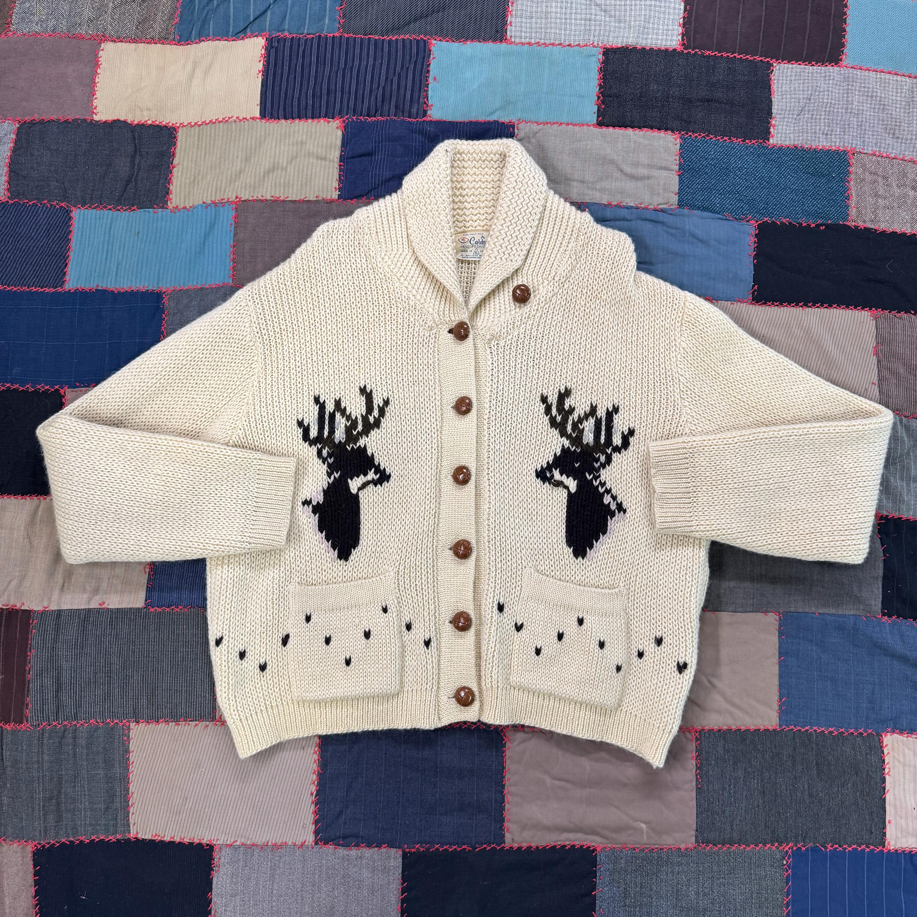 Cowichan Sweater L - Etsy OLDJOE BOTTLE-NECK HAND COWCHAIN SWEATER