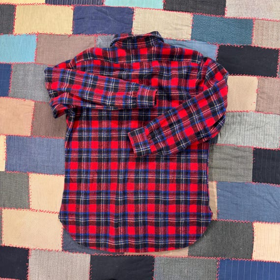 Vintage 90's Pendleton Red Multi Patterned Button… - image 5