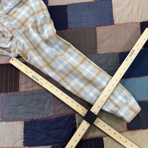 Vintage 70s Pendleton Wool Plaid Board Shirt Loop Collar Classic USA Made - L Bild 7