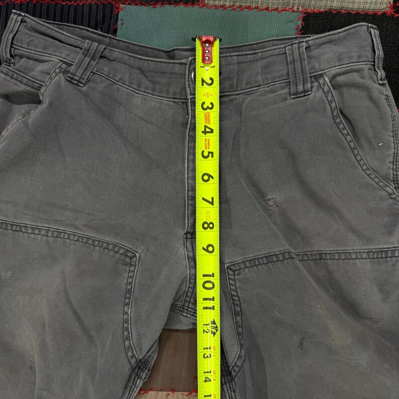 Vintage 2000s Carhartt Relaxed Double Knees Work Pants Faded Utility Canvas image 4