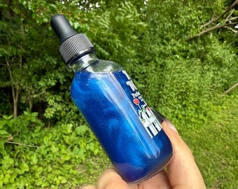 BLUE DREAM, Perfumed Body Oil, Marshmallow, Clove, & Rose Fragrance, Blue Velvet