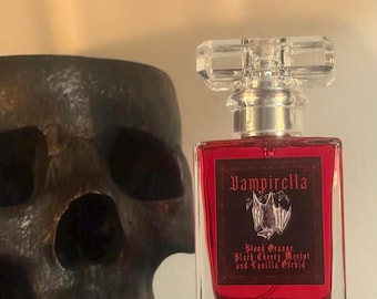 Perfume de vampiro, vino de cereza, melocotón, naranja sanguina y orquídea de vainilla, perfume de terror, perfume de vampiro