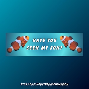 Funny Clown Fish Car Magnets, Bumper Sticker, Nemo, Car Accessories, Refrigerator Magnets