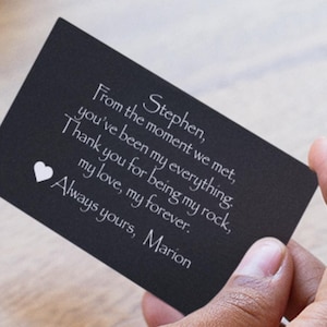 Personalized Love Message Wallet Card, Keepsake Wallet Insert is a Romantic Gift for Husband, Wife, Girlfriend, Boyfriend, Significant Other