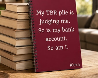 BookTok Reading Log Notebook Funny Book Lover TBR Journal Personalized Gift