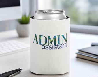 Admin Assistant Custom Can Cooler Personalised Cottagecore Administration Thankyou Gift Work Coworker Cozie Her New Job