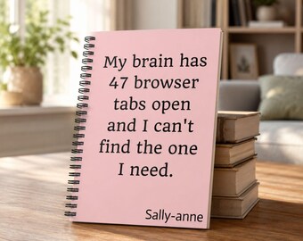 ADHD Notebook Funny Sarcastic Journal Executive Dysfunction Personalized Gift