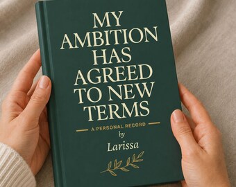 Recovering Overachiever Journal Personalized My Ambition Has Agreed to New Terms Hardcover Notebook Career Reckoning Gift