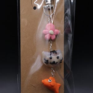 Cat + Fish Keychain