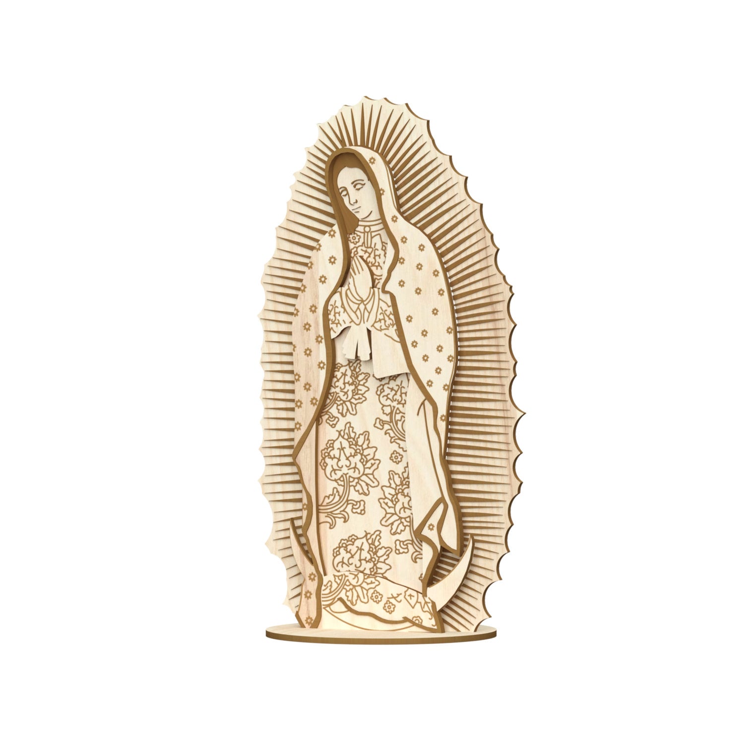 Virgin Mary Laser File - Etsy Israel