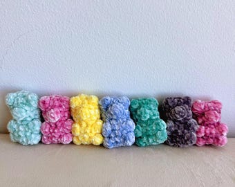 Gummy Bear Army, Tiny Juicy Little Plushie / Amigurumi, Cadeaus voor koppels, Valentijnsdag