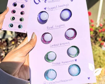 Crystal Candy Safety Eyes-collectie | Handgeschilderd voor gehaakte knuffels, amigurumi, poppen| 4 paar per set