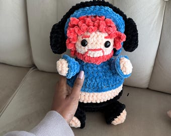 Caseoh Gamer Plushie – amigurumi met koptelefoon, aanpasbaar