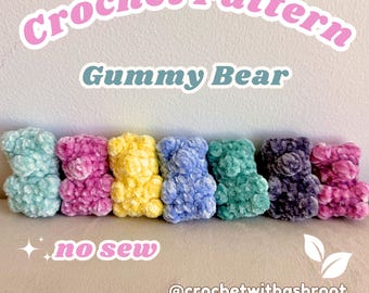 Haakpatroon kleine gummybeer: schattig amigurumi-pluche zonder naaien, beginnersvriendelijk (pdf-patroon)