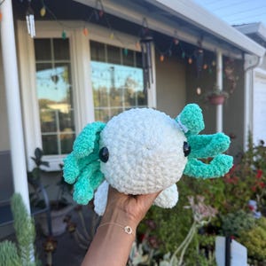 Jumbo Axolotl Plushie, Amigurumi, Super Cute Axolotl, Large Plushie, Creative Gifts, Unique Decor